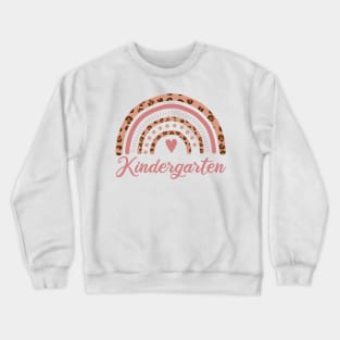 Kindergarten Leopard Rainbow Crewneck Sweatshirt